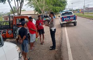 Satlantas Polres Boven Digoel Sosialisasi UU Lalin