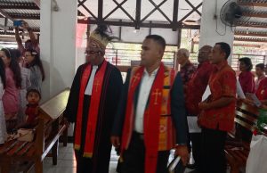 Sukacita Jemaat GKI Solafide Tasangkapura pada 168 Tahun HUT PI di Tanah Papua