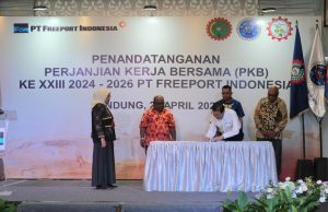 PT Freeport Indonesia dan Serikat Pekerja Tandatangani PKB