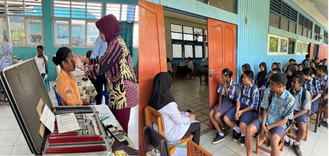 COVER PELAJAR DI NABIRE PERIKSA MATA