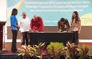 Pemkab Mimika Kerjasama dengan BNI Kelola Bank Sampah